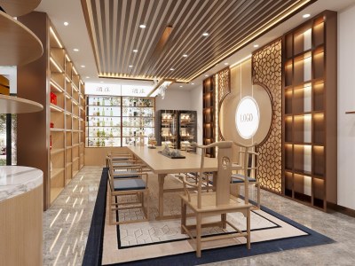 现代烟酒店3D模型下载